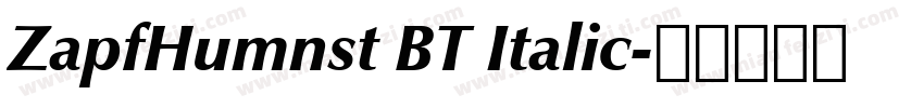 ZapfHumnst BT Italic字体转换